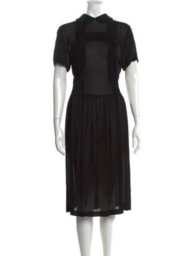 Pre-owned Comme Des Garçons Midi Length Dress In Black