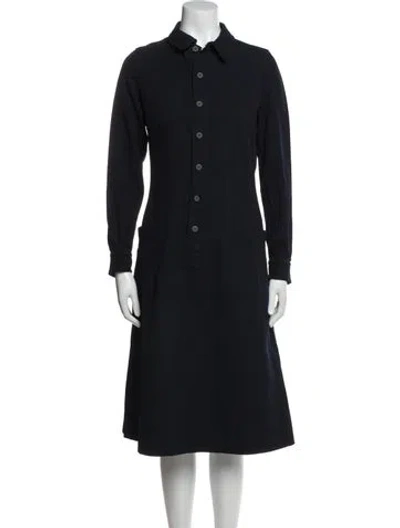 Pre-owned Comme Des Garçons Midi Length Dress In Blue