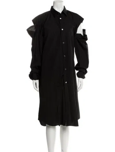 Pre-owned Comme Des Garçons Midi Length Dress W/ Tags In Black