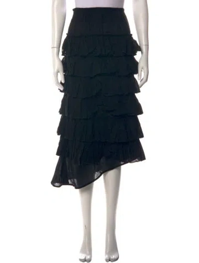 Pre-owned Comme Des Garçons Midi Length Skirt In Black