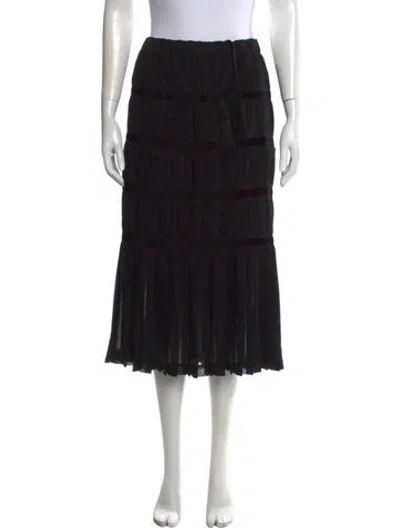 Pre-owned Comme Des Garçons Midi Length Skirt In Black