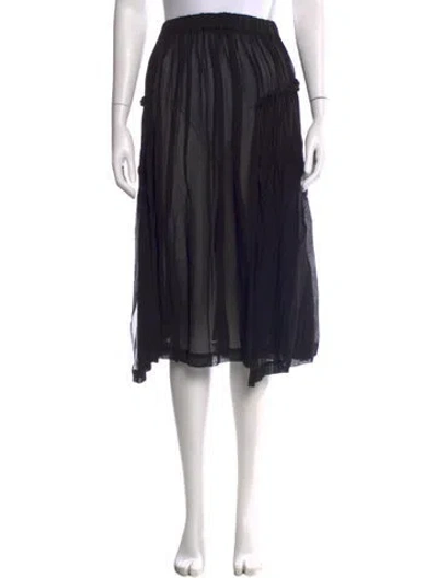 Pre-owned Comme Des Garçons Midi Length Skirt In Black