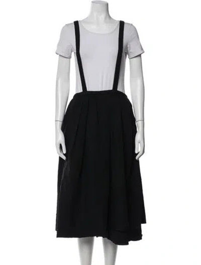 Pre-owned Comme Des Garçons Midi Length Skirt In Black