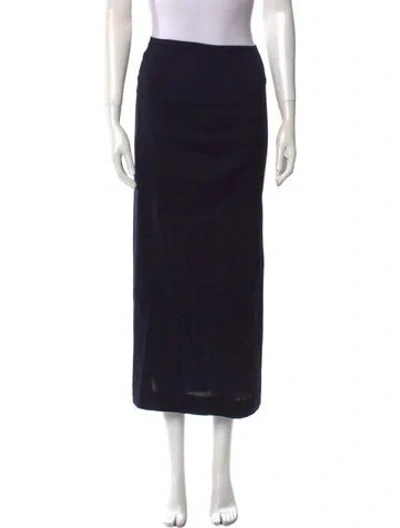 Pre-owned Comme Des Garçons Midi Length Skirt In Blue