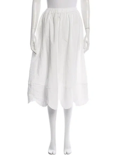 Pre-owned Comme Des Garçons Midi Length Skirt In White
