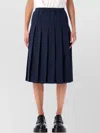 Comme Des Garçons Midi Skirt Featuring Structured Pleats In Blue