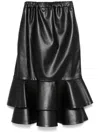 Comme Des Garçons Ruffled Mid-length Skirt In Black