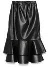 Comme Des Garçons Ruffled Mid-length Skirt In Black
