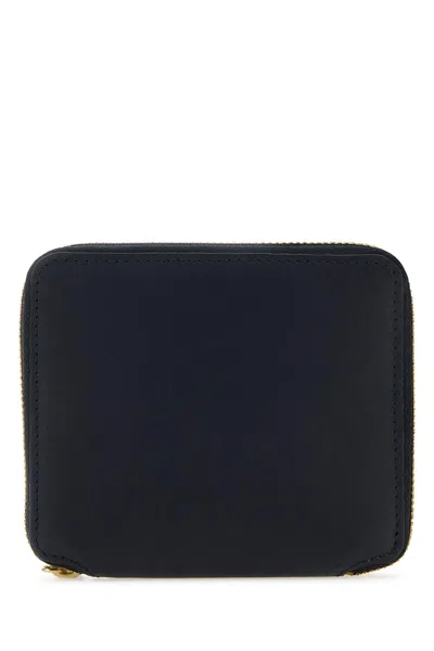 Comme Des Garçons Midnight Blue Leather Wallet In Black