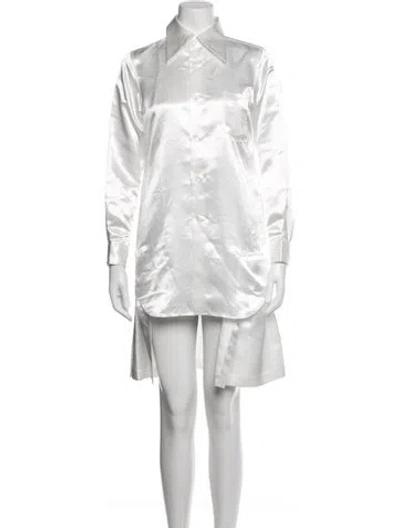 Pre-owned Comme Des Garçons Mini Dress In White