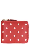 Comme Des Garçons Wallet Mini Leather Wallet In Red