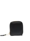 Comme Des Garçons Mini Zip-around Leather Wallet In Black