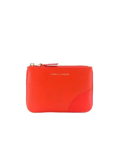 Comme Des Garçons Mini Zipped Purse In Red