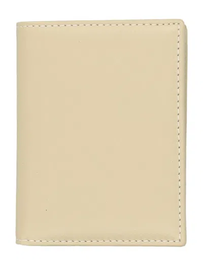 Comme Des Garçons Minimalist Bifold Wallet In Beige