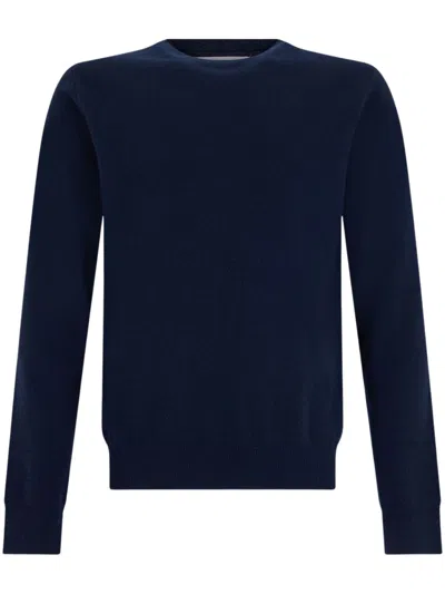 Comme Des Garçons Comme Des Garcons Mini-slim Knit Sweater In Merino Wool In Blue
