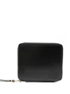 Comme Des Garçons Zip-around Leather Wallet In Gray