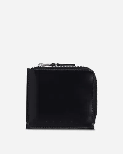 Comme Des Garçons Mirror Inside Zip Around Wallet Black / Silver