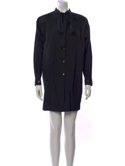 Pre-owned Comme Des Garçons Mock Neck Mini Dress In Black