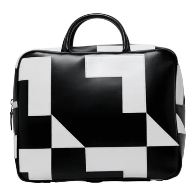 Comme Des Garçons Geometric-pattern Tote Bag In Black