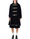 Comme Des Garçons Montgomery Tailored Short Coat With Minimalist Aesthetic In Black