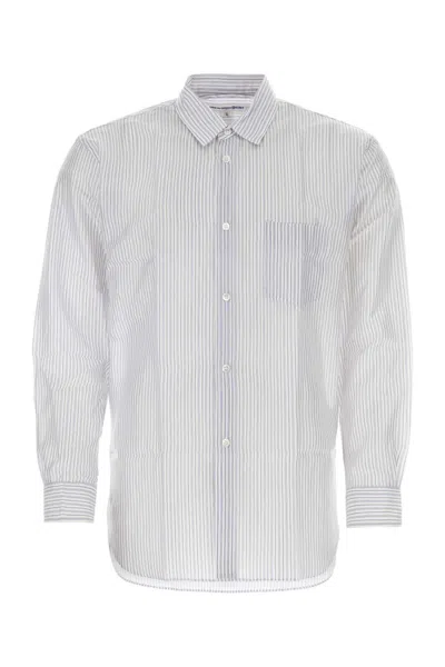 Comme Des Garçons Multi Color Embroidered Cupro Shirt In Multicolor