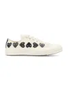 Comme Des Garçons Multi Heart Low Top In White