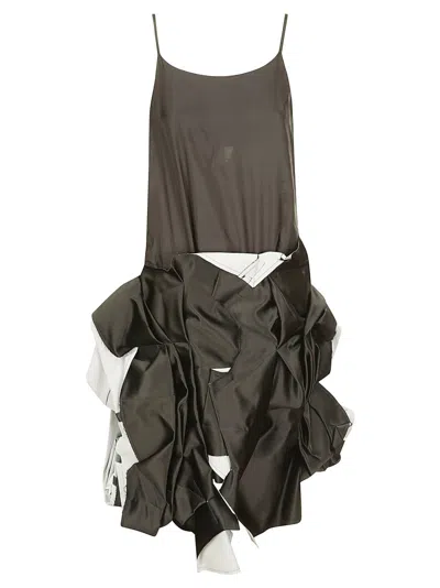 Comme Des Garçons Multi-layered Dress In Grey