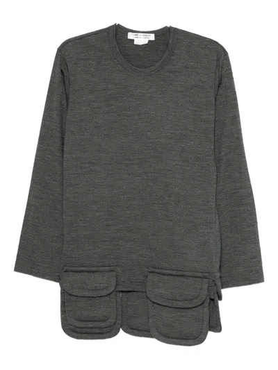 Comme Des Garçons Multi-pocket T-shirt In Gray