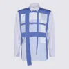 Comme Des Garçons Shirt Striped Patchwork Button-down Collar