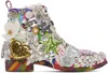 Comme Des Garçons Pointed Toe Leather Ankle Boots In 1 Multi