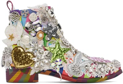 COMME DES GARÇONS MULTICOLOR KIDS LOVE GAITE EDITION GORE CHELSEA BOOTS