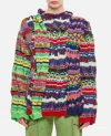 Comme Des Garçons Multicolor Draped Effect Patch Sweater In Multi