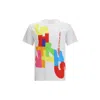 Comme Des Garçons Multicolor Print T-shirt In White
