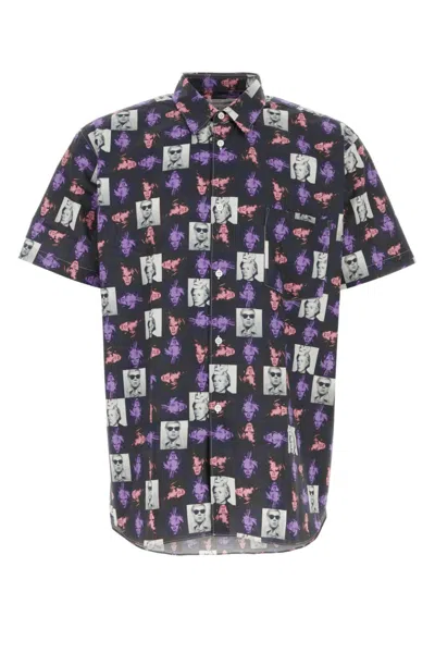COMME DES GARÇONS MULTICOLOR PRINTED POPLIN SHIRT