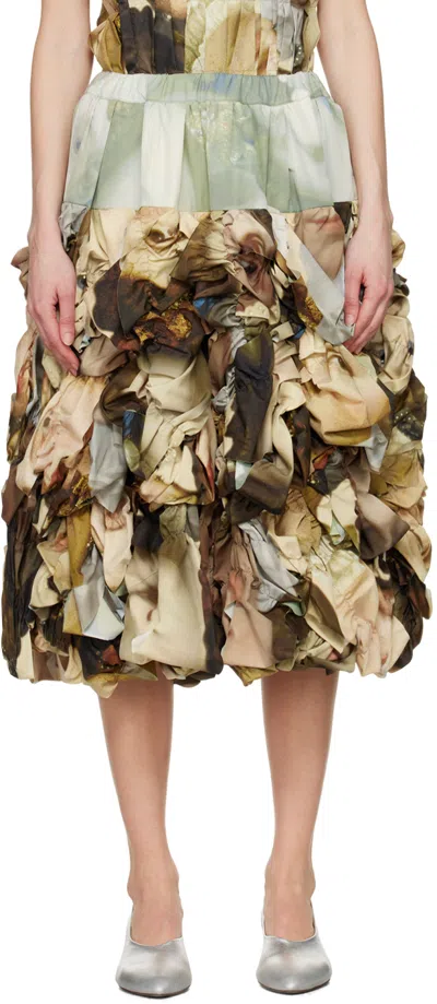 スカート COMME DES GARCONS Structured midi skirt Multicolor Comme Des Garçons Multicolor Ruched Midi Skirt In 1 Multi