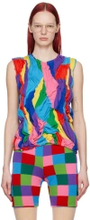Comme Des Garçons Multicolor Ruched Tank Top In 1 Multi