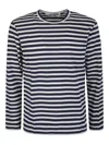 Comme Des Garçons Crewneck T-shirt In Blue