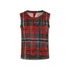 Comme Des Garçons Multicolor Tartan Pleated Top