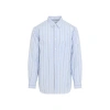 Comme Des Garçons Light Blue Striped Shirt In Blue