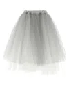 Comme Des Garçons Multilayered Asymmetric Tulle Skirt With Side Pockets In White