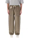 Comme Des Garçons Relaxed-fit Buttoned Pants With Side Detailing In Natural