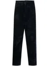 Comme Des Garçons Shirt Twill Cargo Pants With Belt Loops In Navy Blue