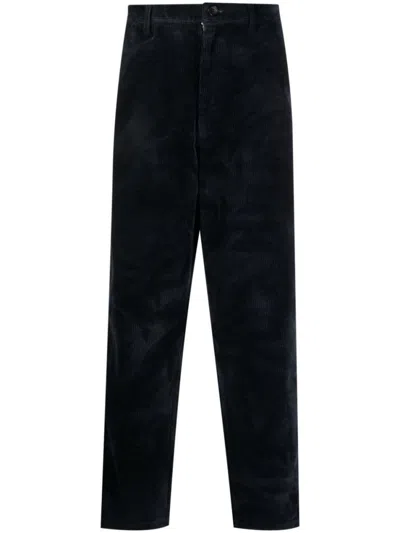 COMME DES GARÇONS NAVY BLUE COTTON TROUSERS