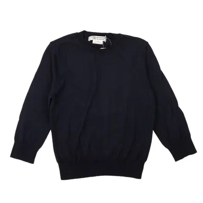Comme Des Garçons Navy Blue Crewneck Pullover Sweater In Multi