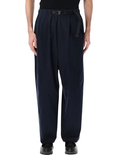Comme Des Garçons Homme Plus Navy Cotton Trousers In Blue