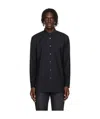 Comme Des Garçons Navy Blue Logo Shirt In Blue