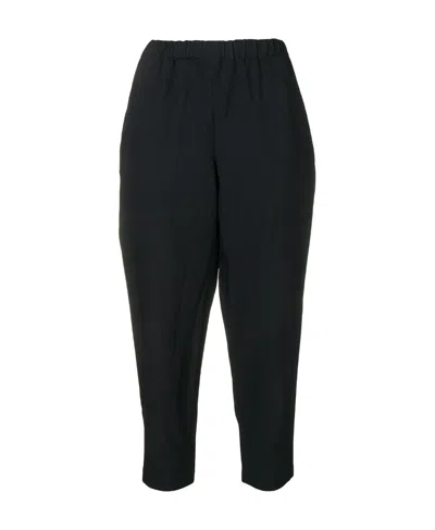 Comme Des Garçons Navy Blue Quarter Casual Pants In Black