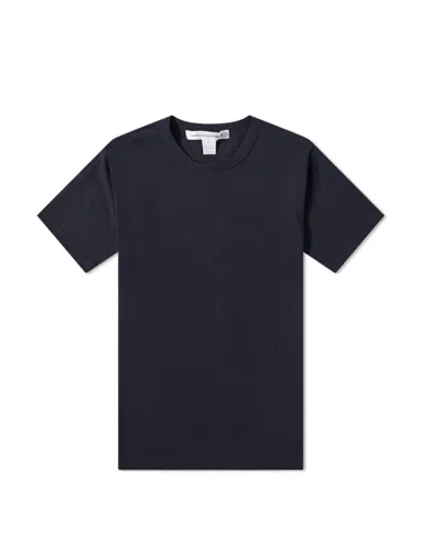 Comme Des Garçons Navy Blue Round-necked T-shirt
