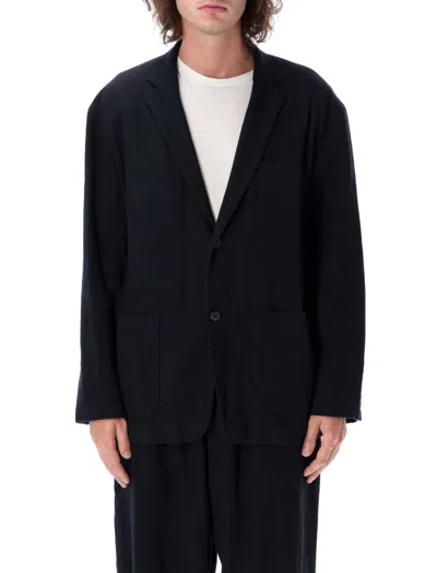 Comme Des Garçons Navy Blue Single-breasted Blazer