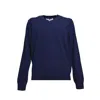 Comme Des Garçons Ribbed Crewneck Sweater Hem In Blue